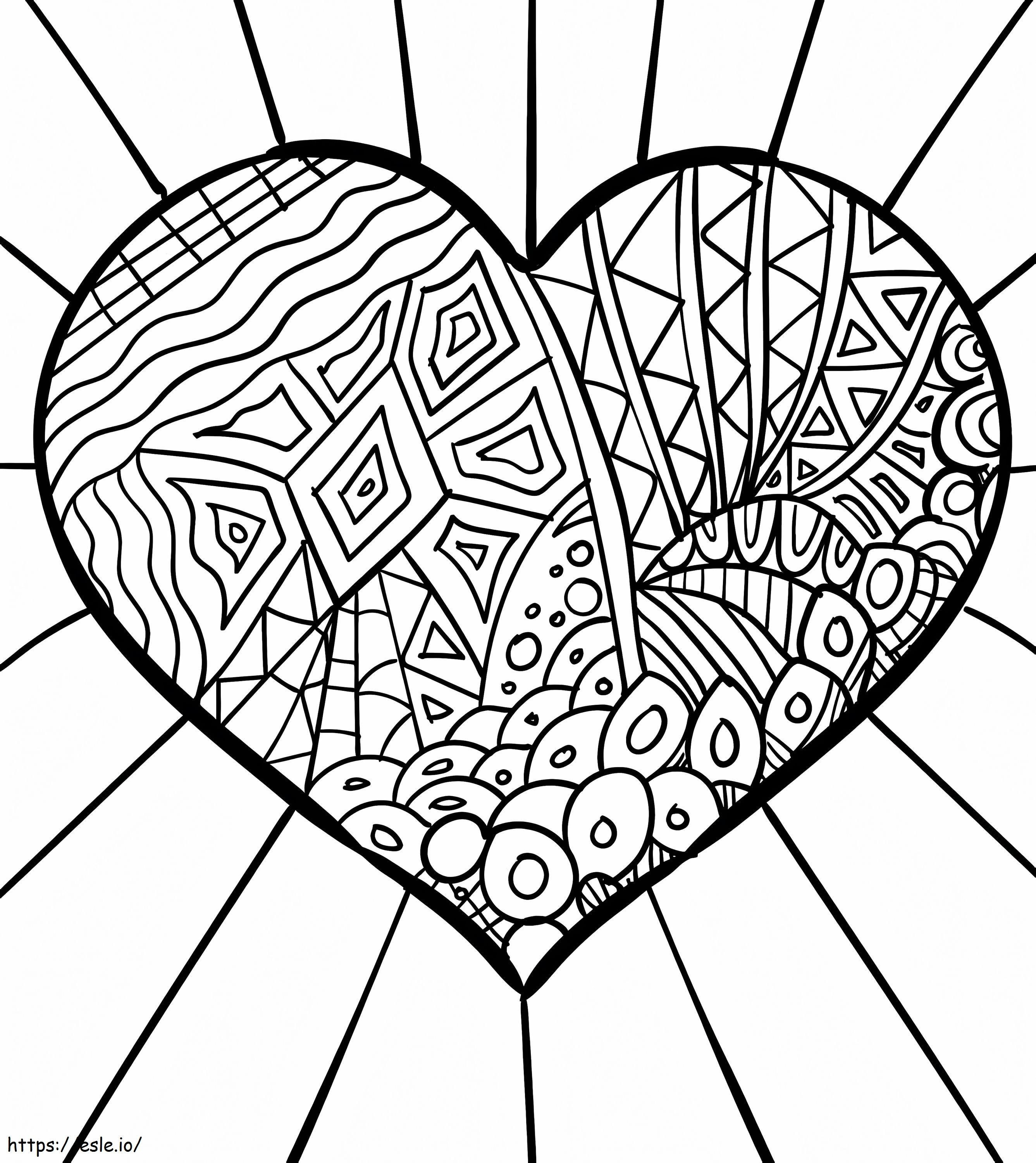 Unique Heart coloring page