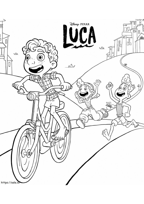 Luca en zijn grappige vrienden kleurplaat