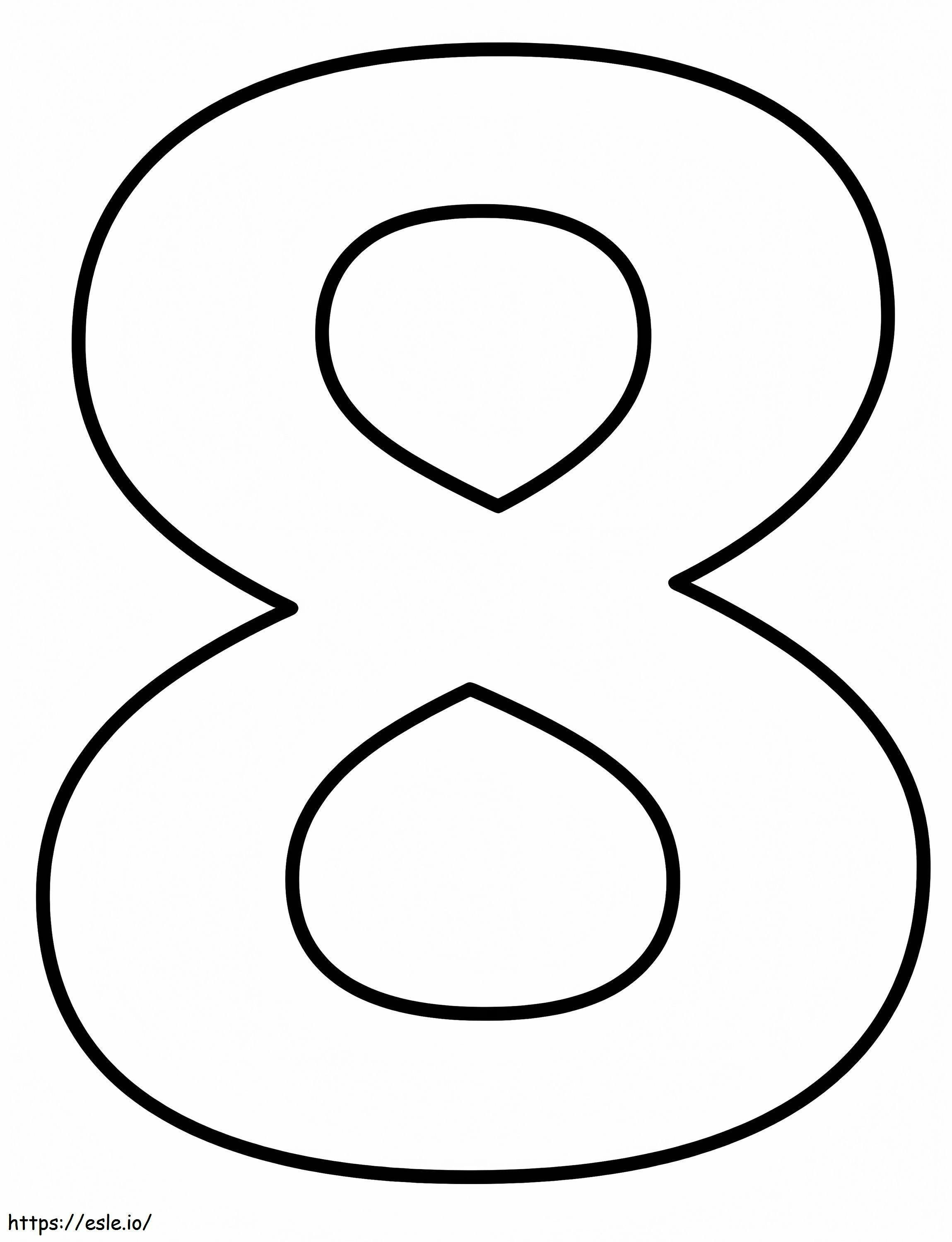 Normal Number 8 coloring page