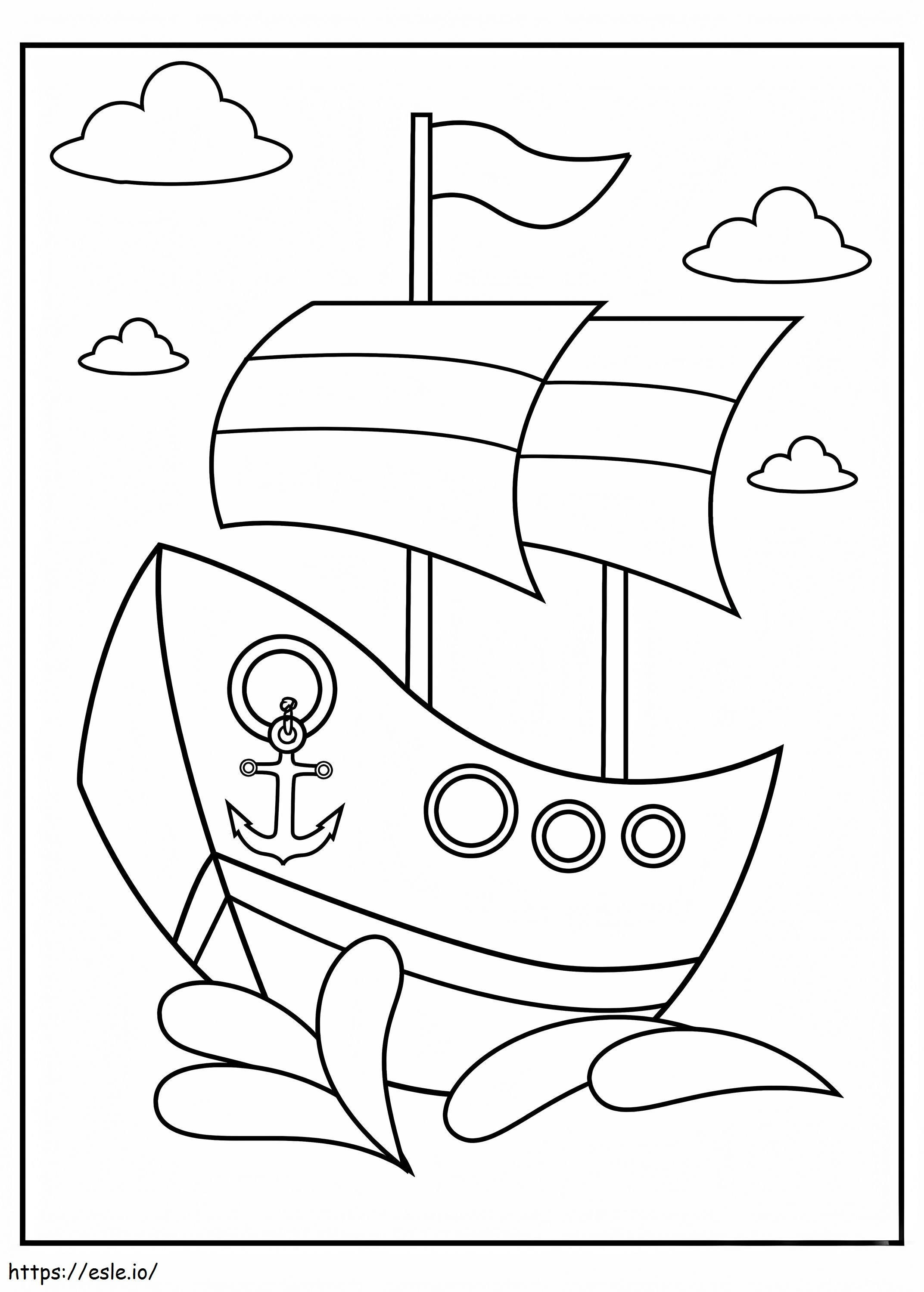 Normal Ship coloring page