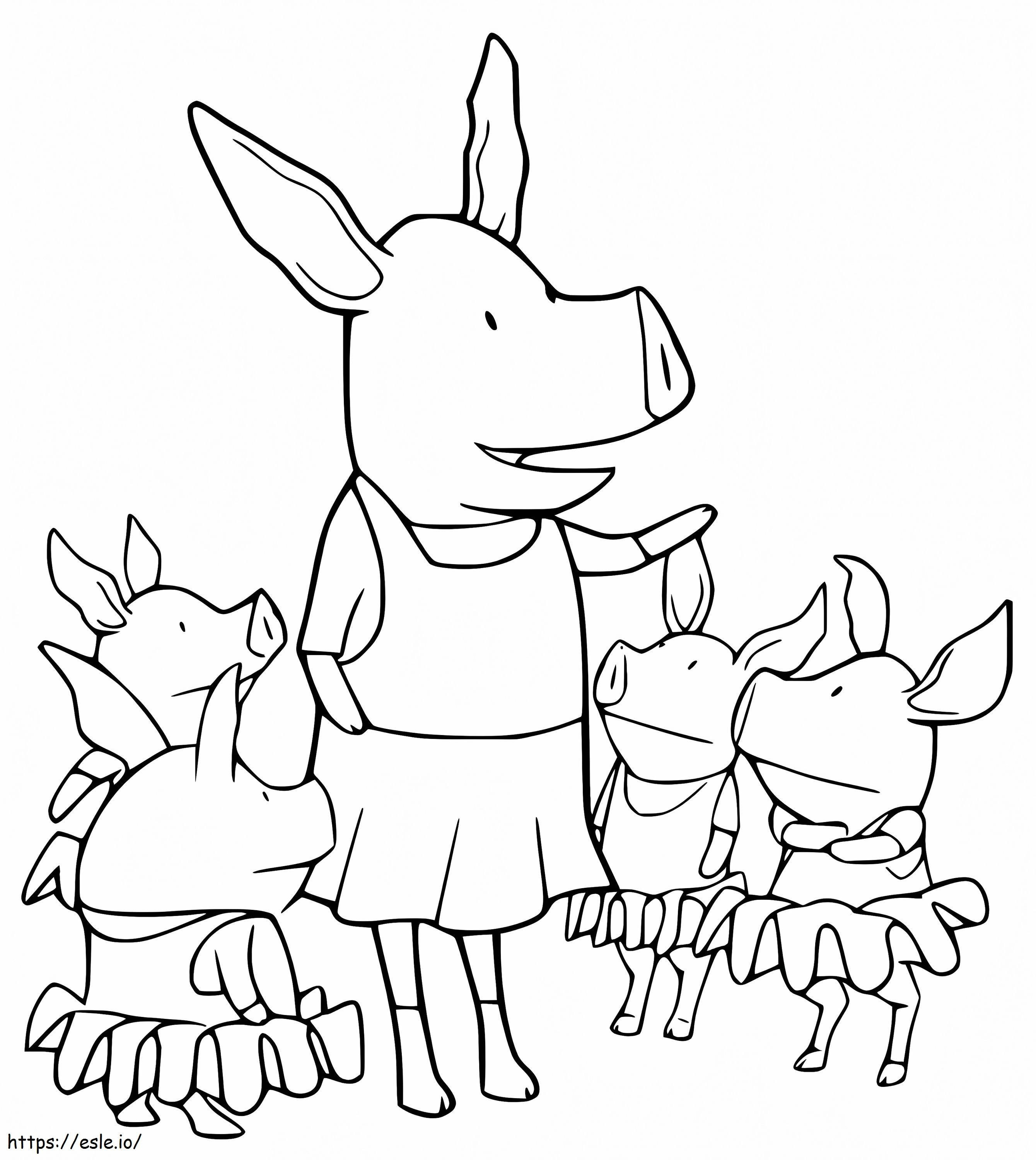 Olivia The Pig 19 coloring page