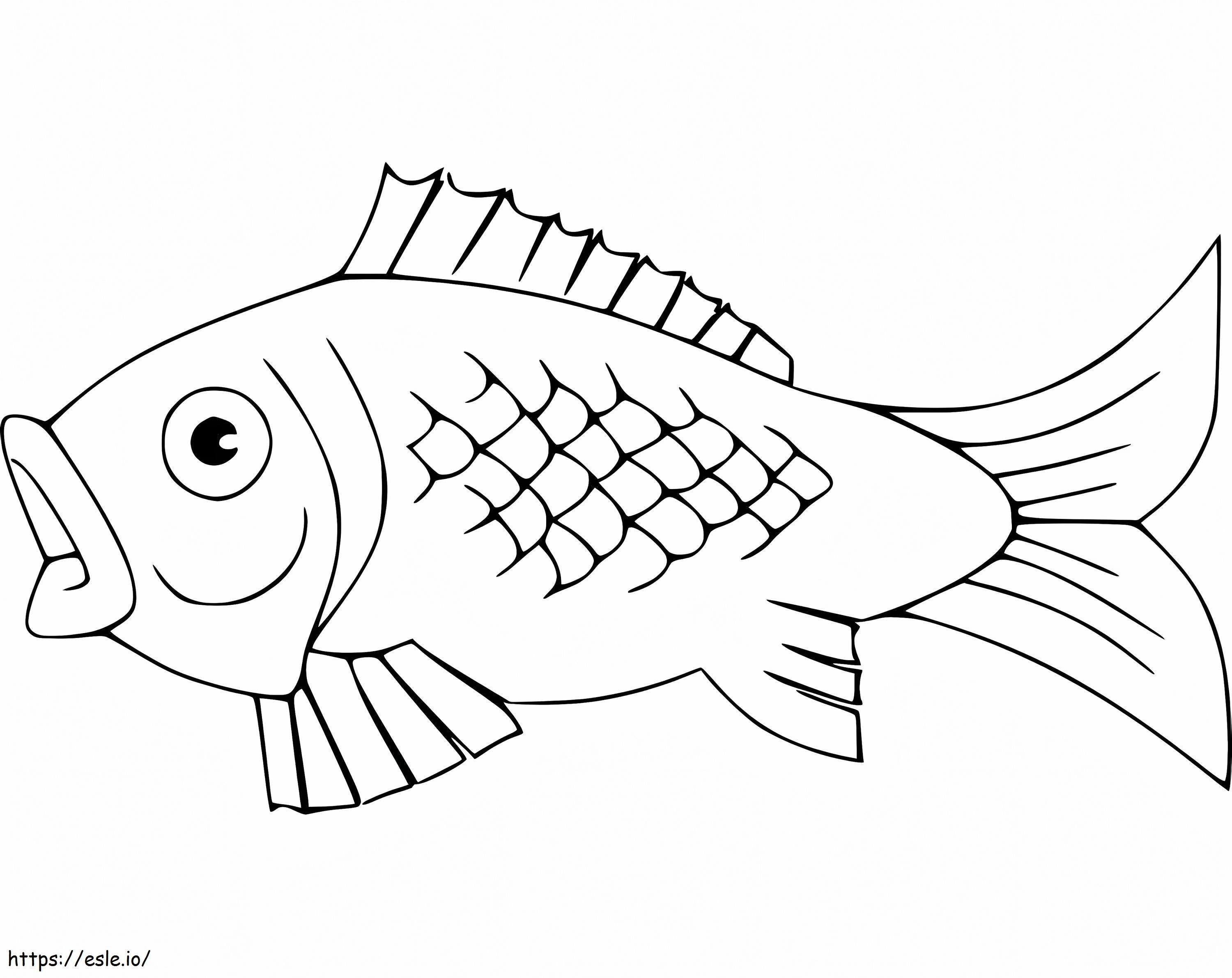 Coloriage Un poisson carpe à imprimer dessin
