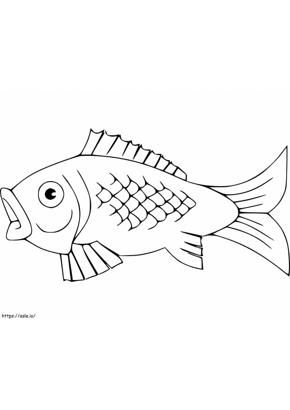 Um peixe carpa para colorir