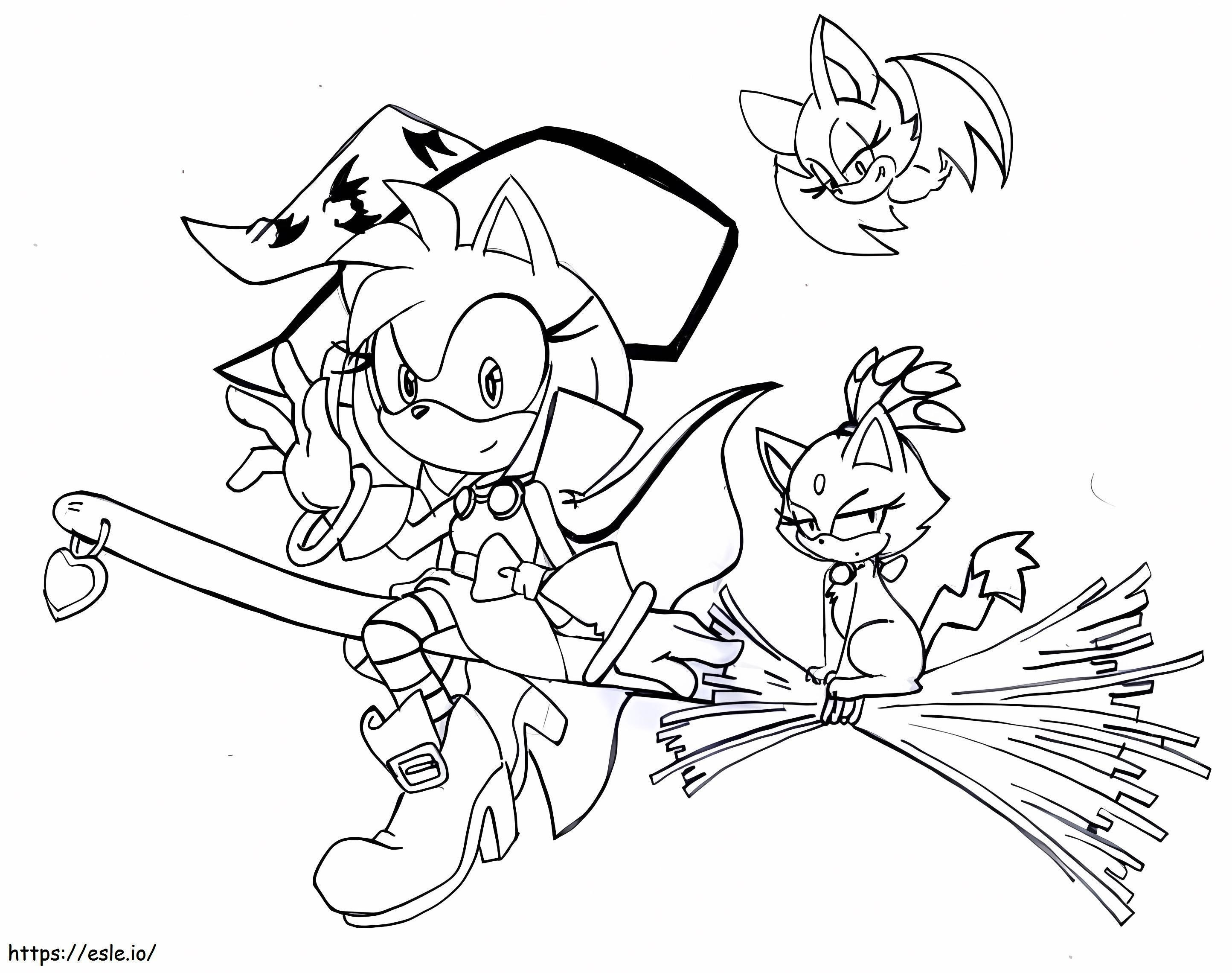 Amy Rose The Witch coloring page