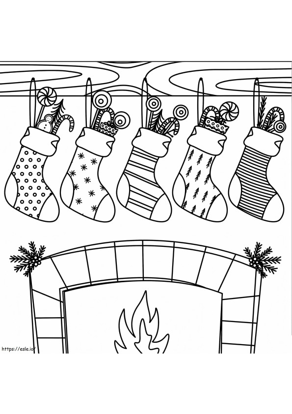Free Christmas Stocking coloring page