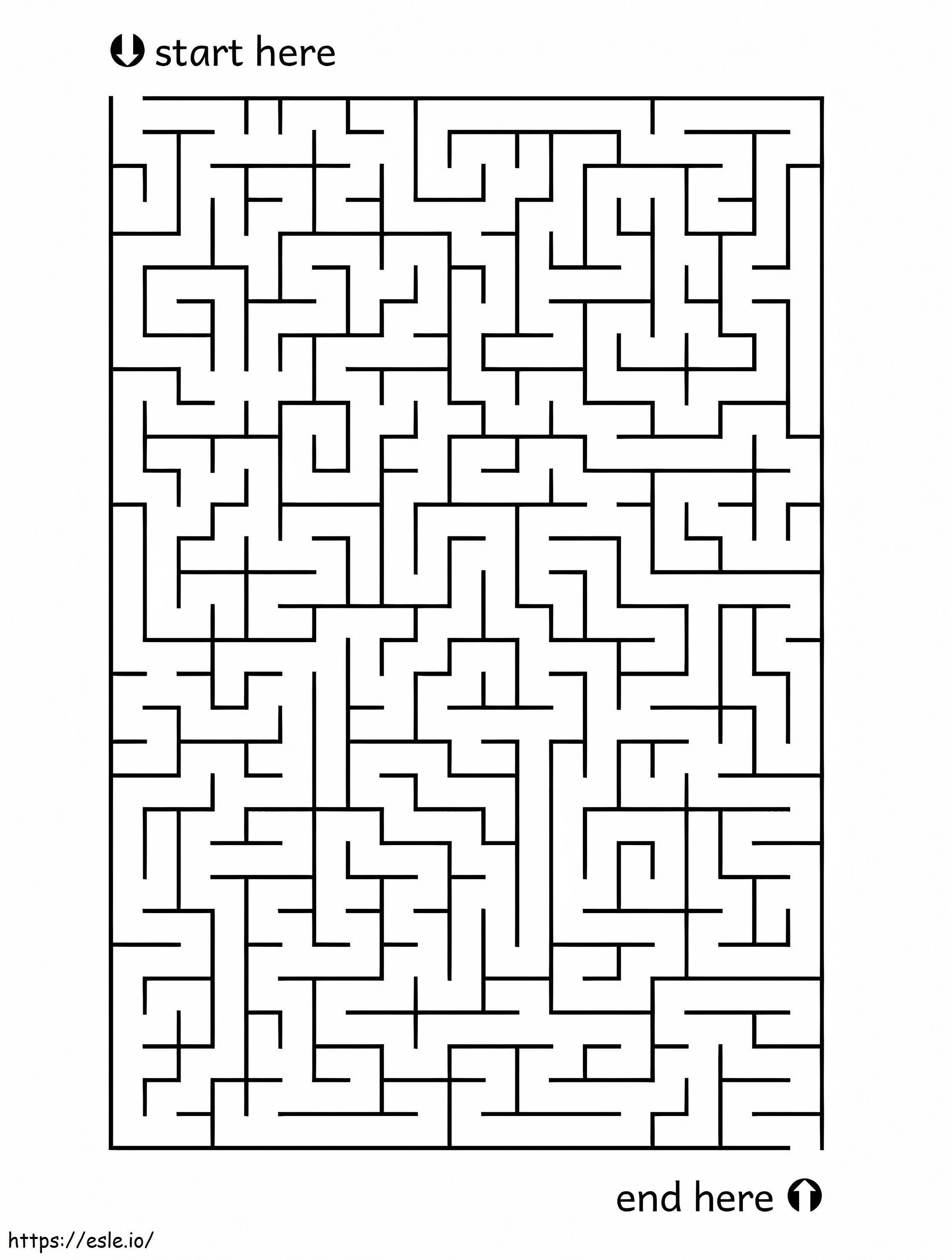 Free Printable Maze coloring page