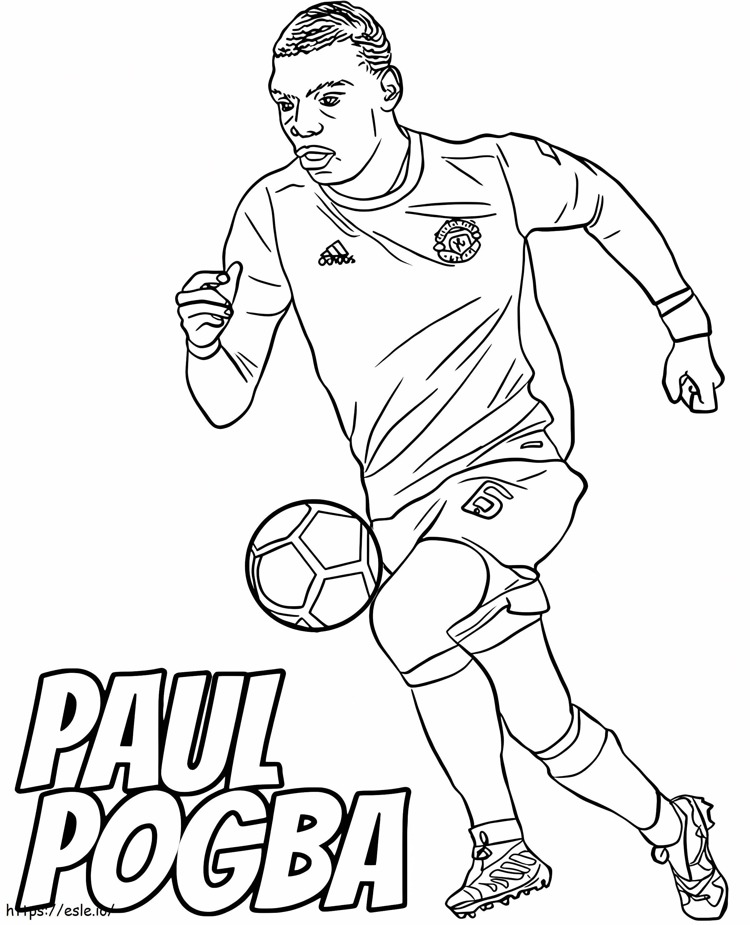 Paul Pogba fa rimbalzare la palla da colorare