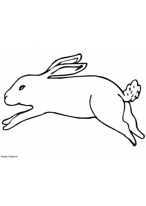 Running Jack Rabbit coloring page