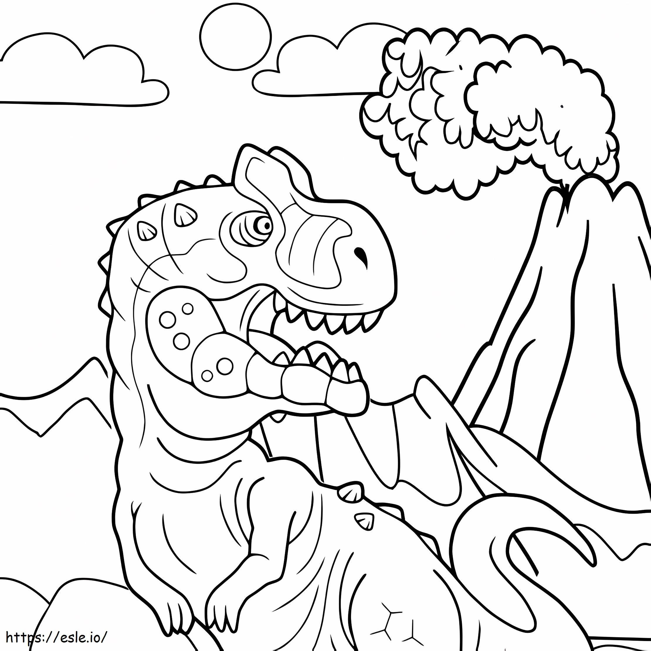 ギガノトサウルス 4 ぬりえ - 塗り絵