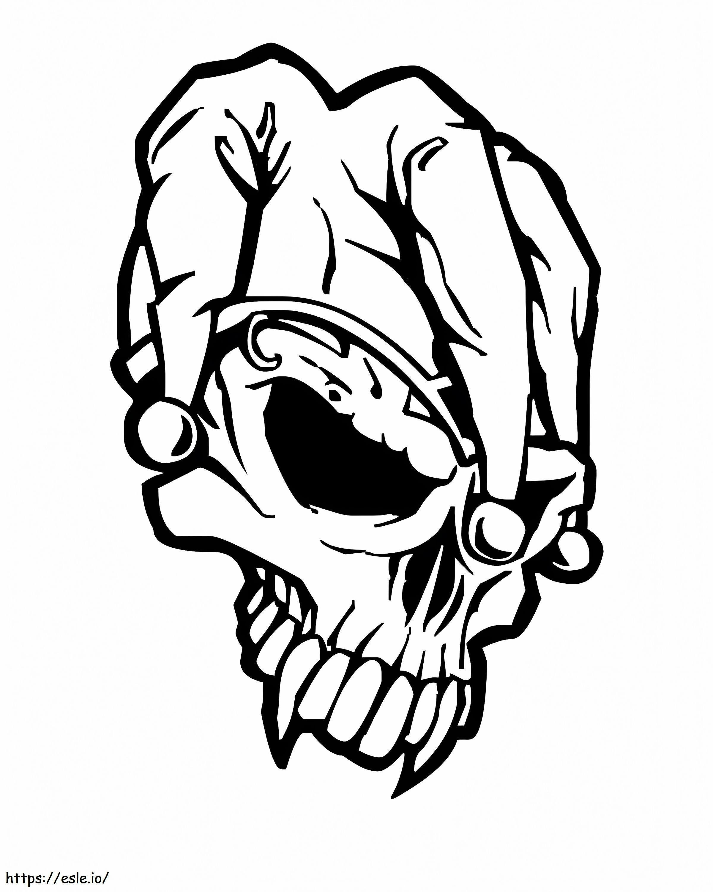 Joker Skull coloring page