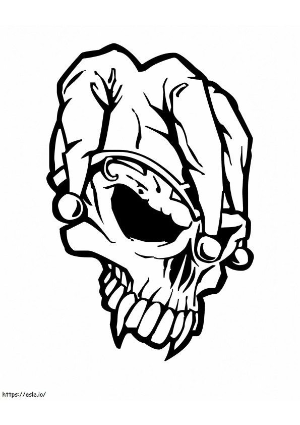 Coloriage Crâne de Joker à imprimer dessin