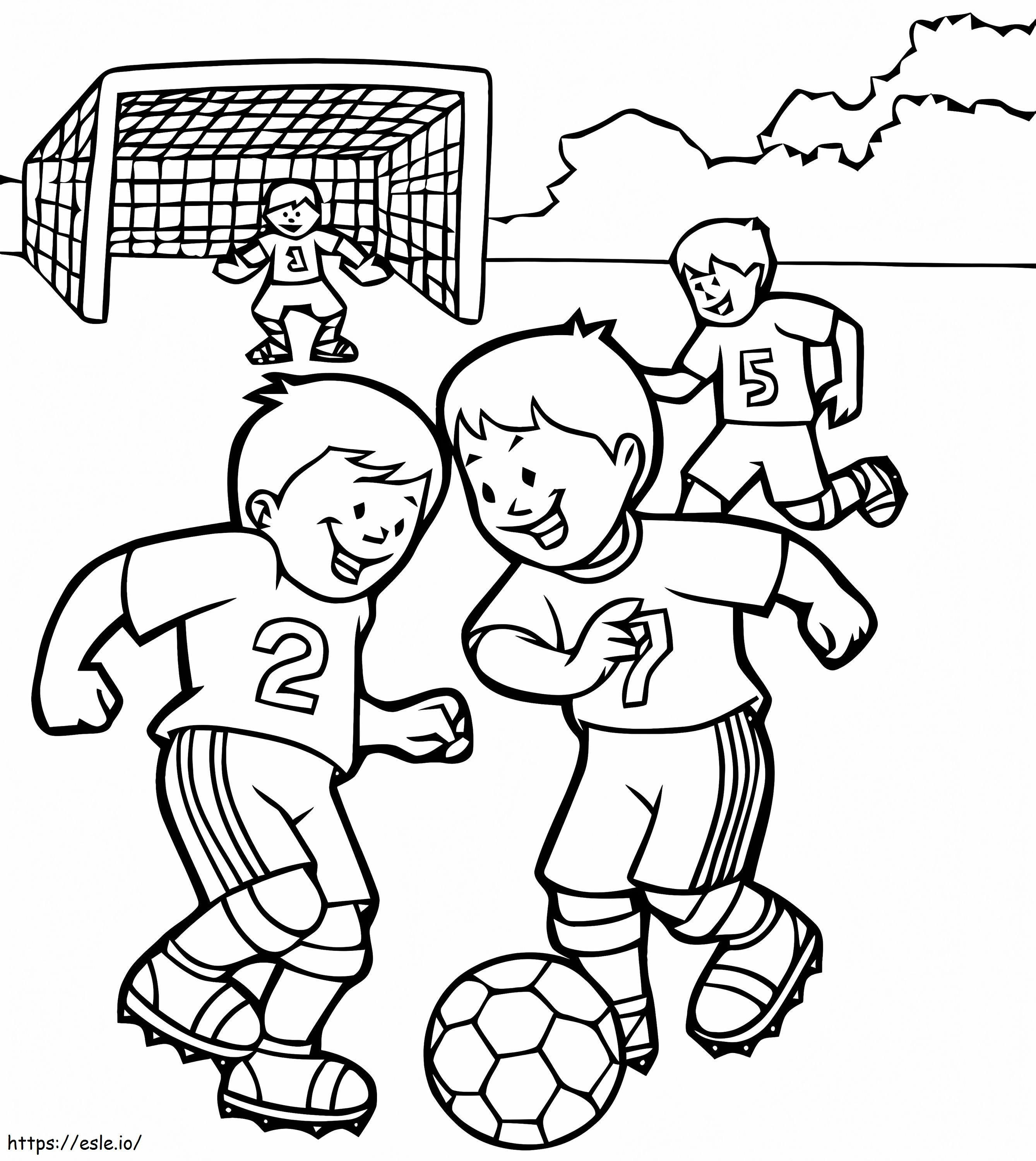 Coloriage Coloriage pour enfants Football 96494 à imprimer dessin