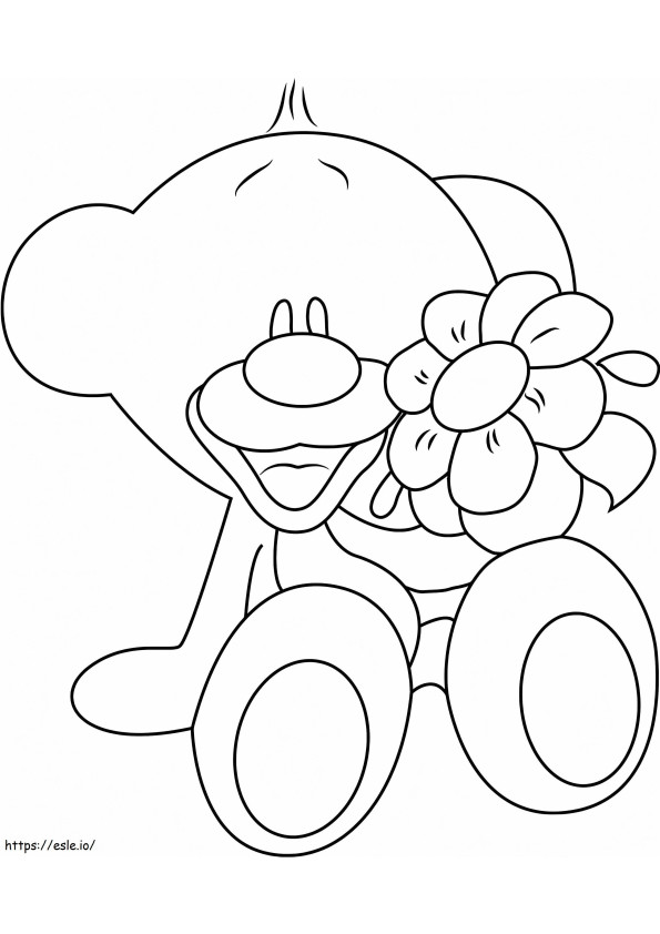 Pimboli And Flower coloring page