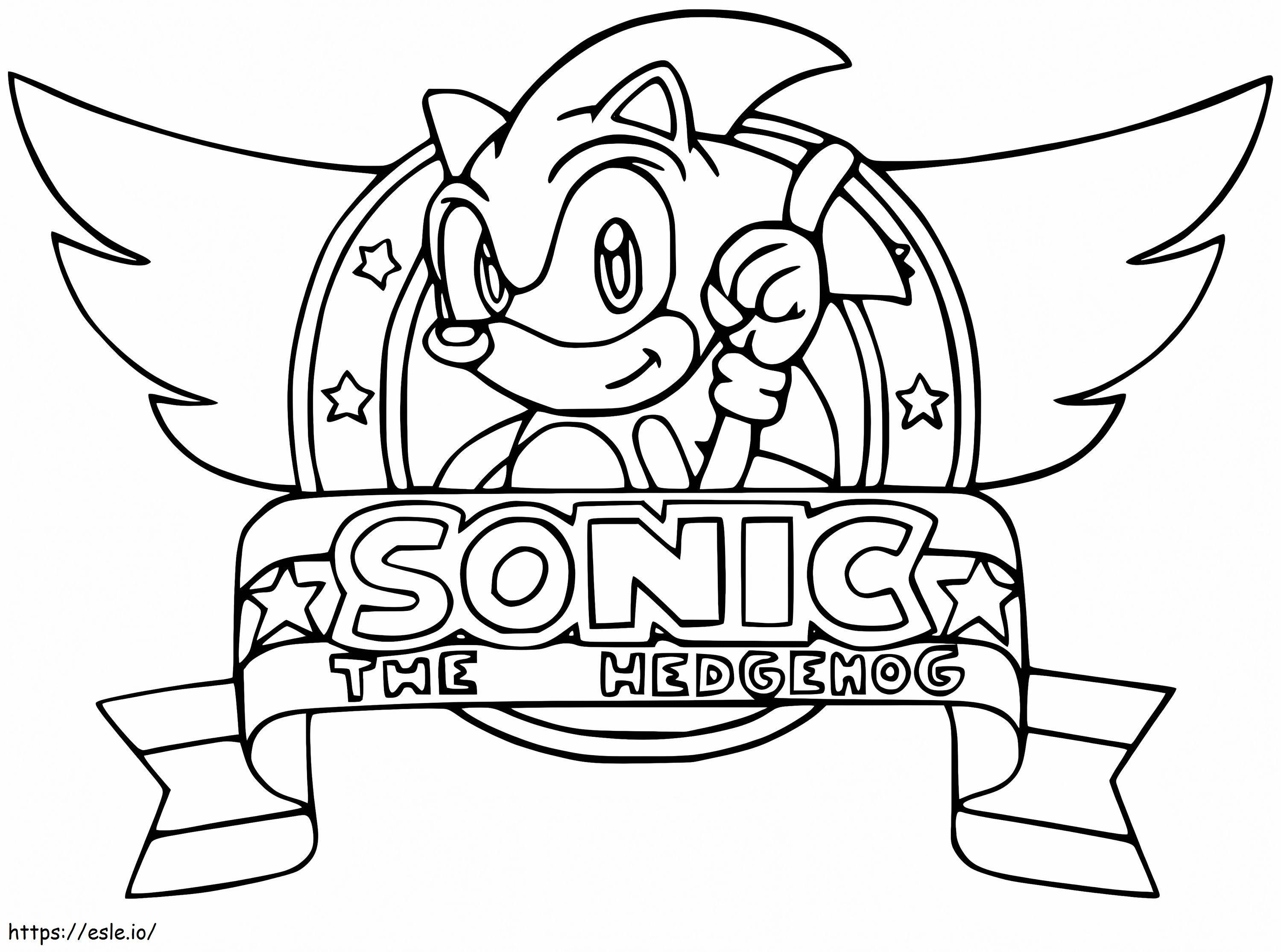 Logo Sonic coloring page