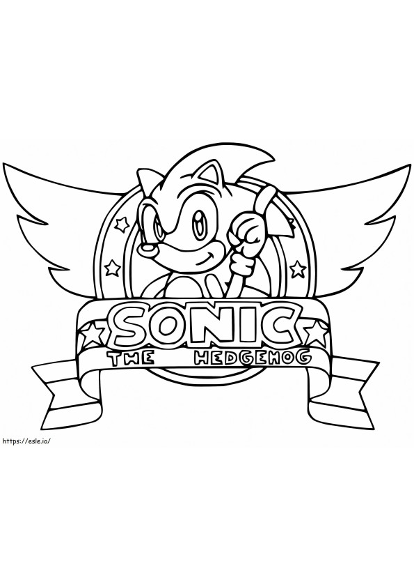 Logo Sonic de colorat