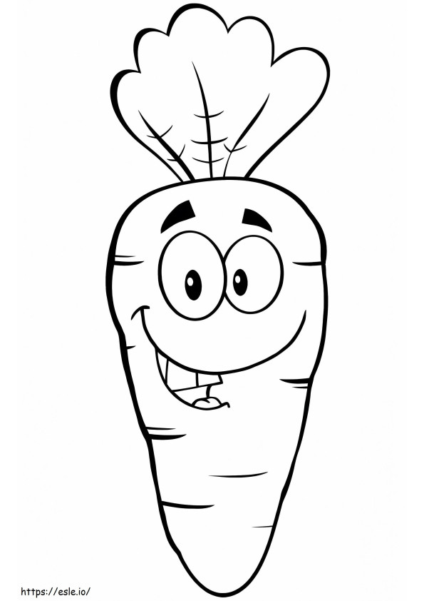 Cartoon Carrot coloring page