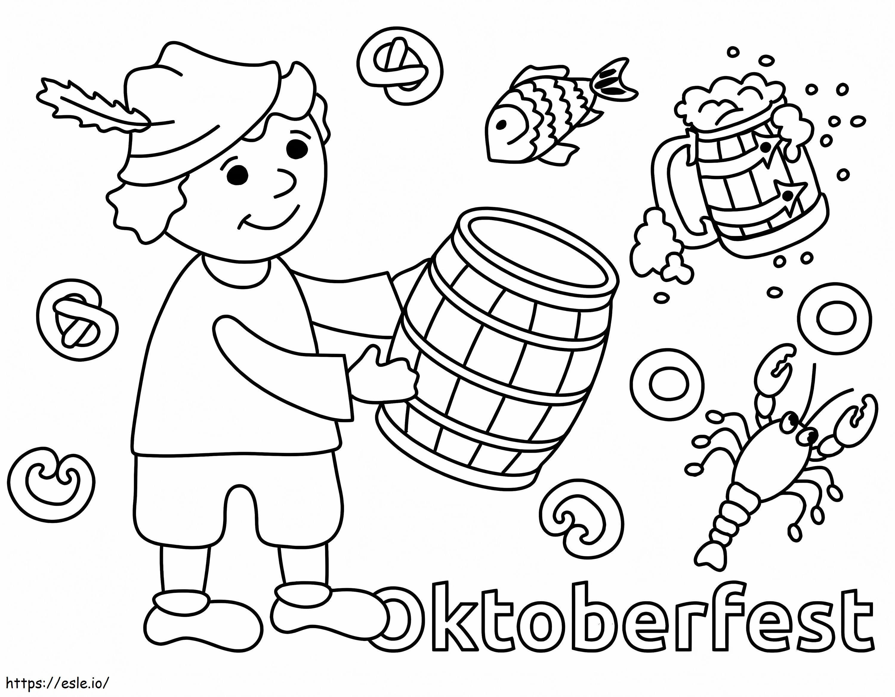 Cervejaria Oktoberfest para colorir