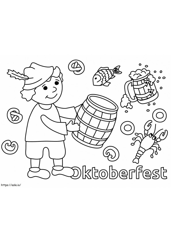 Cervejaria Oktoberfest para colorir