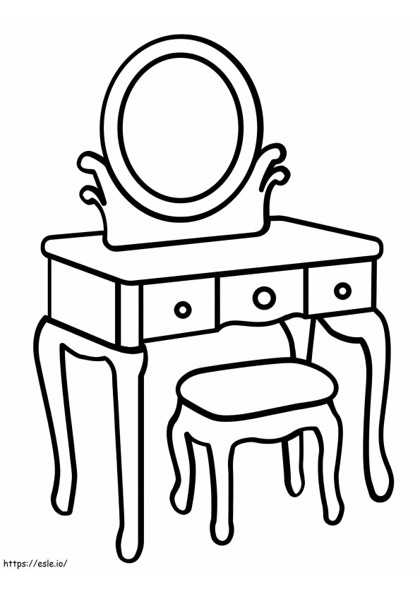Makeup Table coloring page