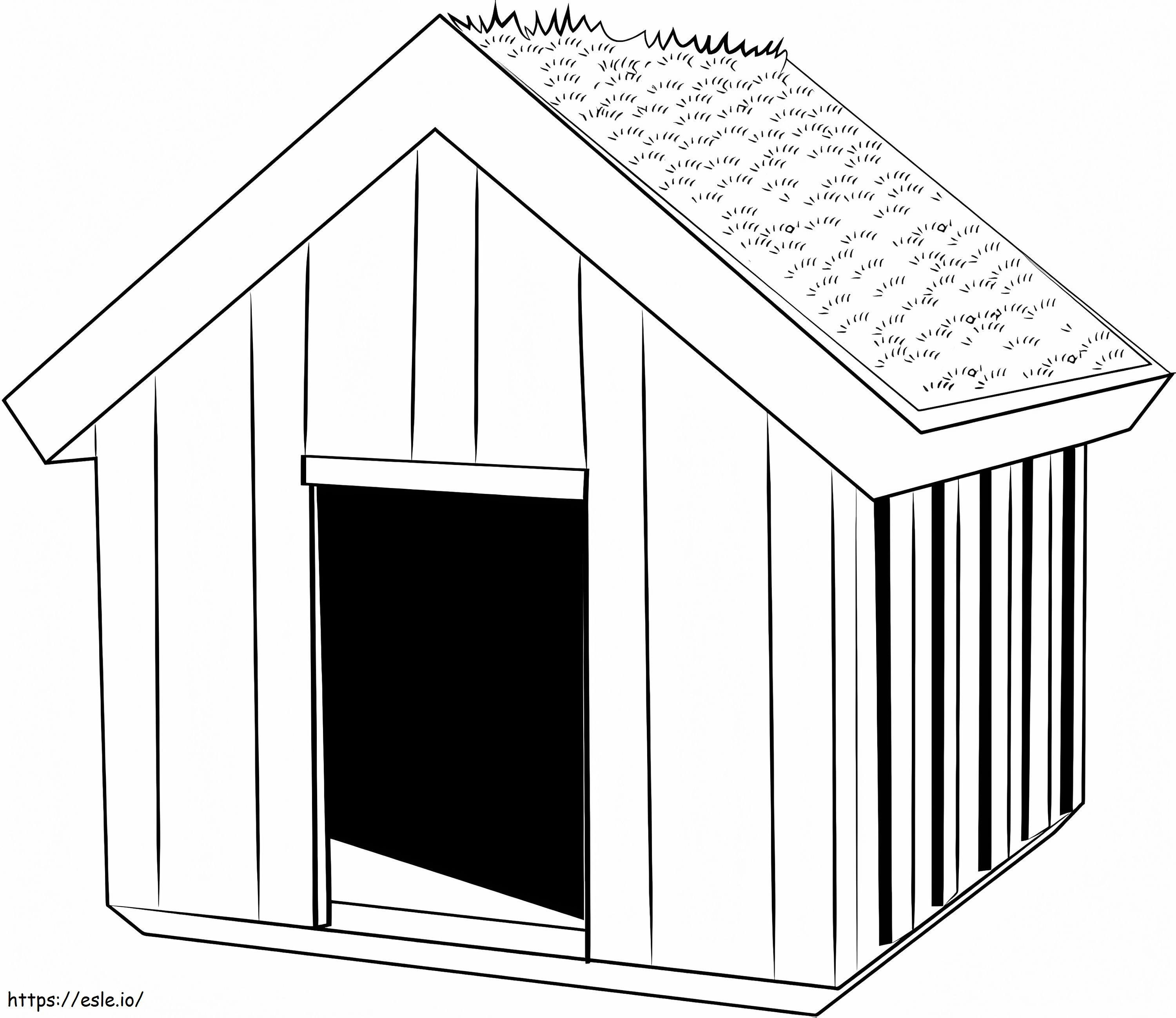 Doghouse coloring page