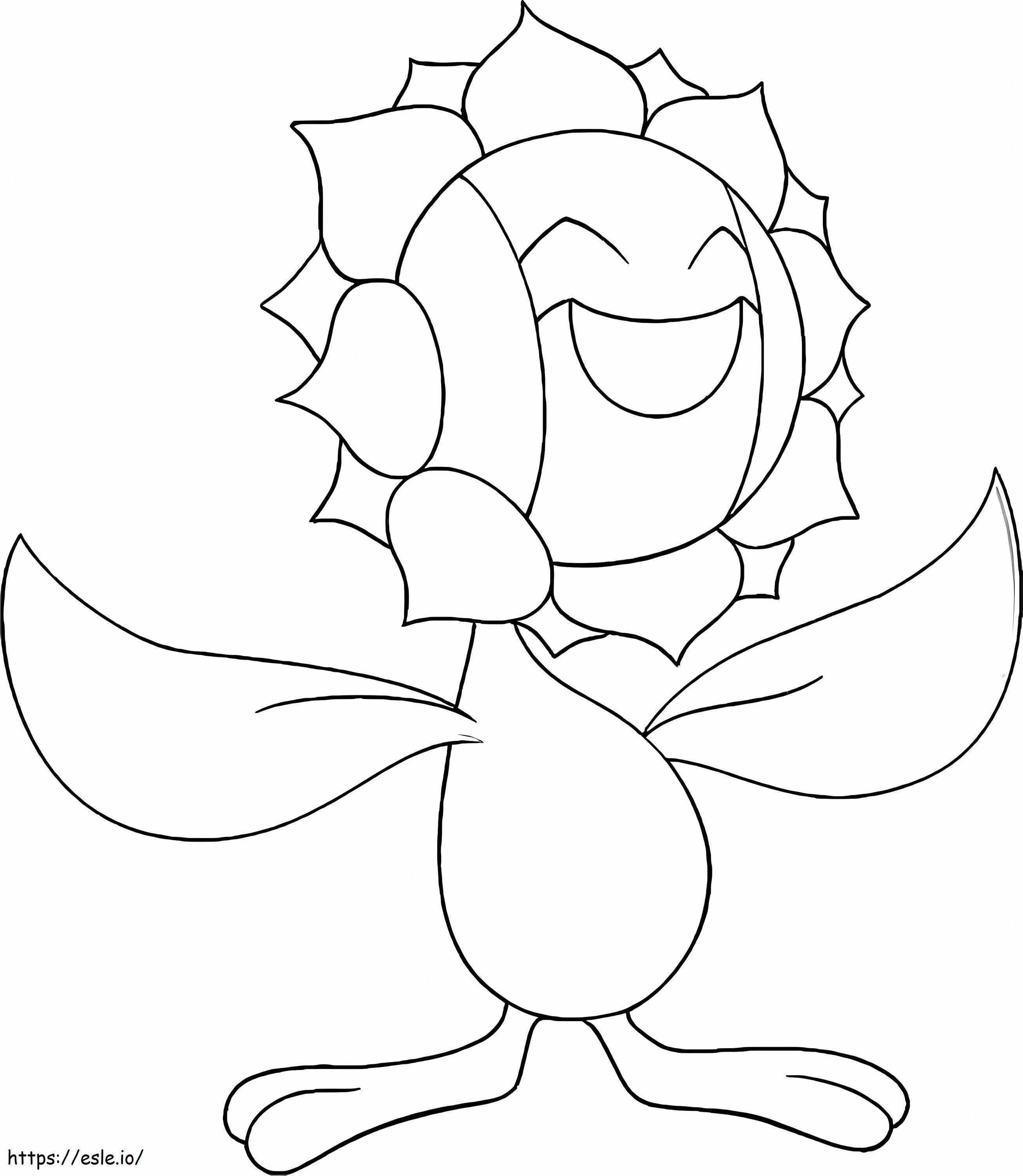 Lovely Sunflora coloring page