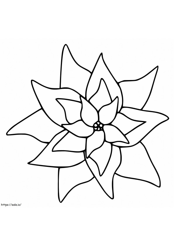 Coloriage Poinsettia facile à imprimer dessin