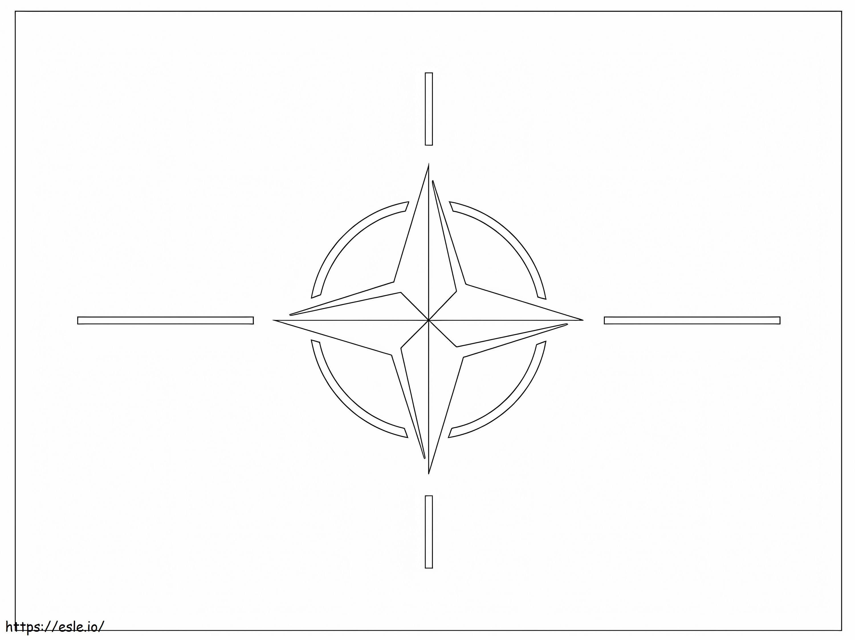 Coloriage Drapeau de l'OTAN à imprimer dessin