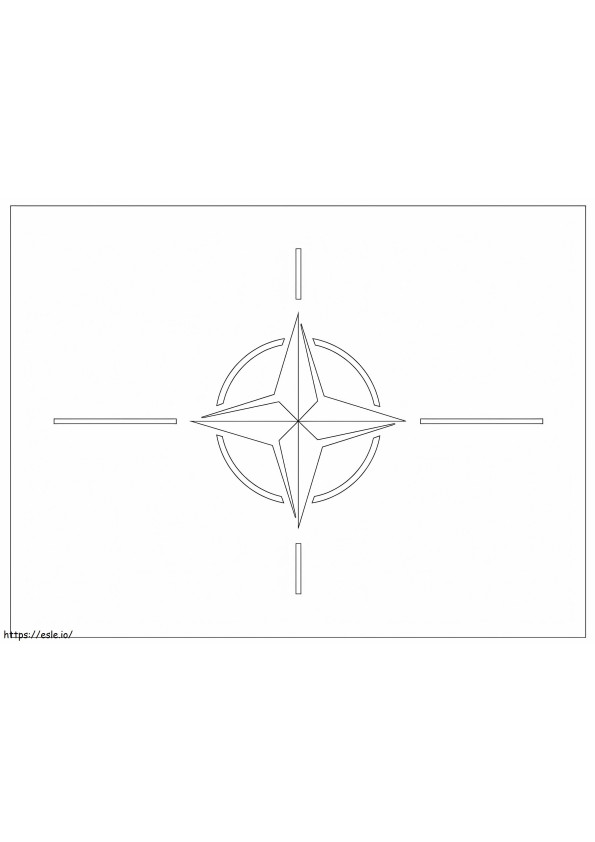 Bandiera della Nato da colorare