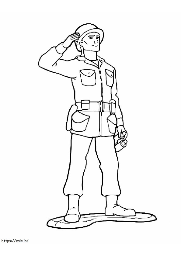 Um soldado magro para colorir