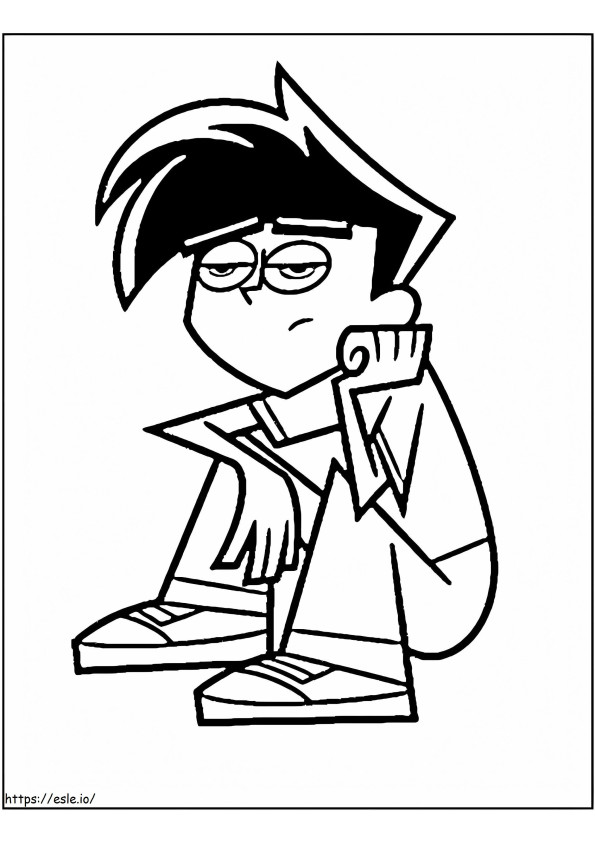 Danny Phantom Is Bored coloring page