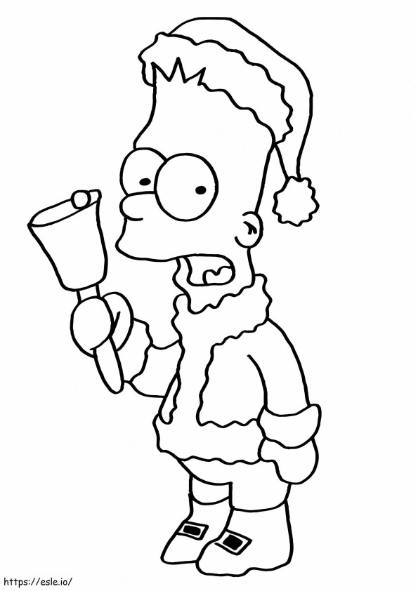 Coloriage 1526907547 Le Bart en Père Noël A4 à imprimer dessin