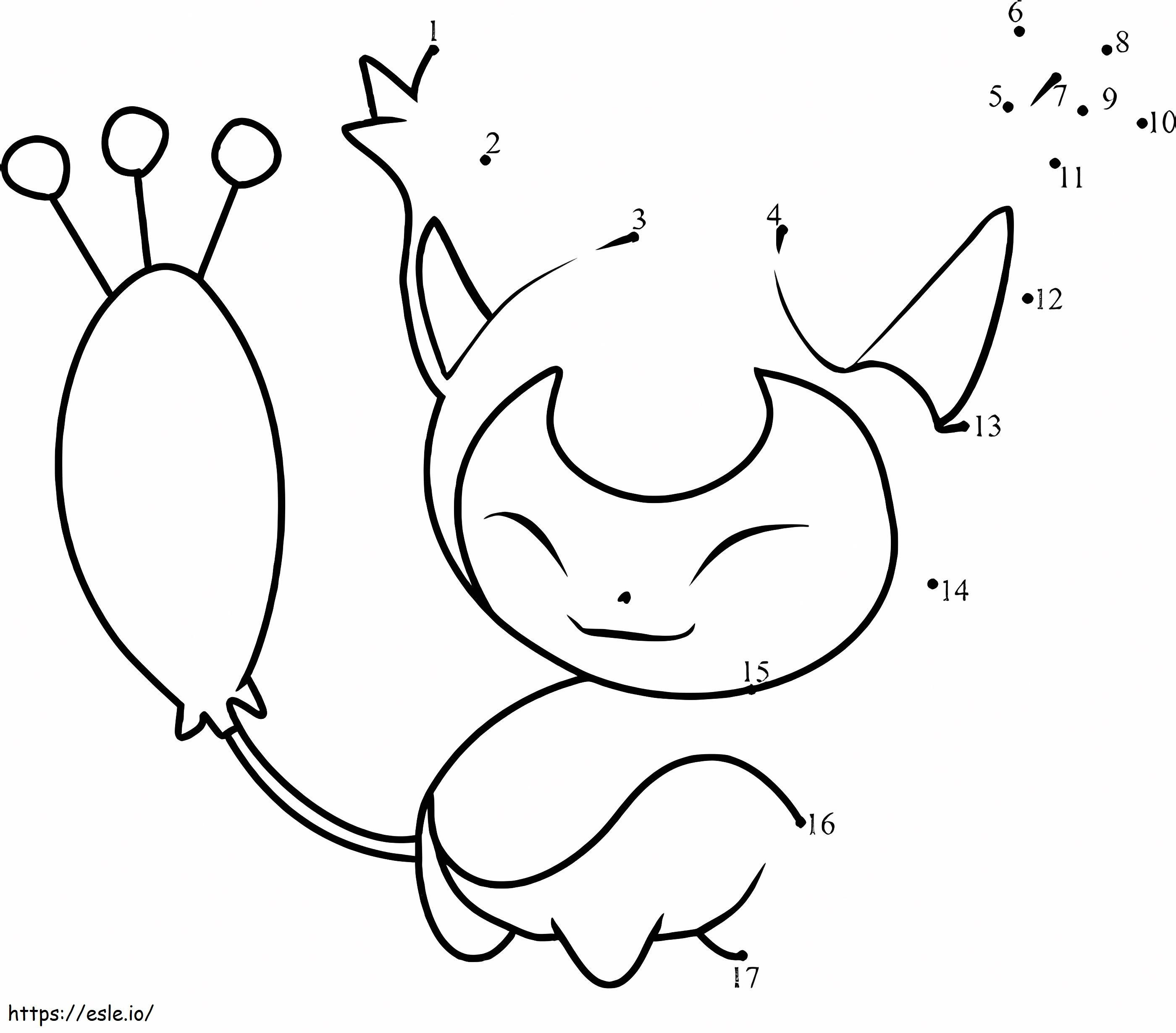 Skitty Dot To Dot Coloring Page coloring page