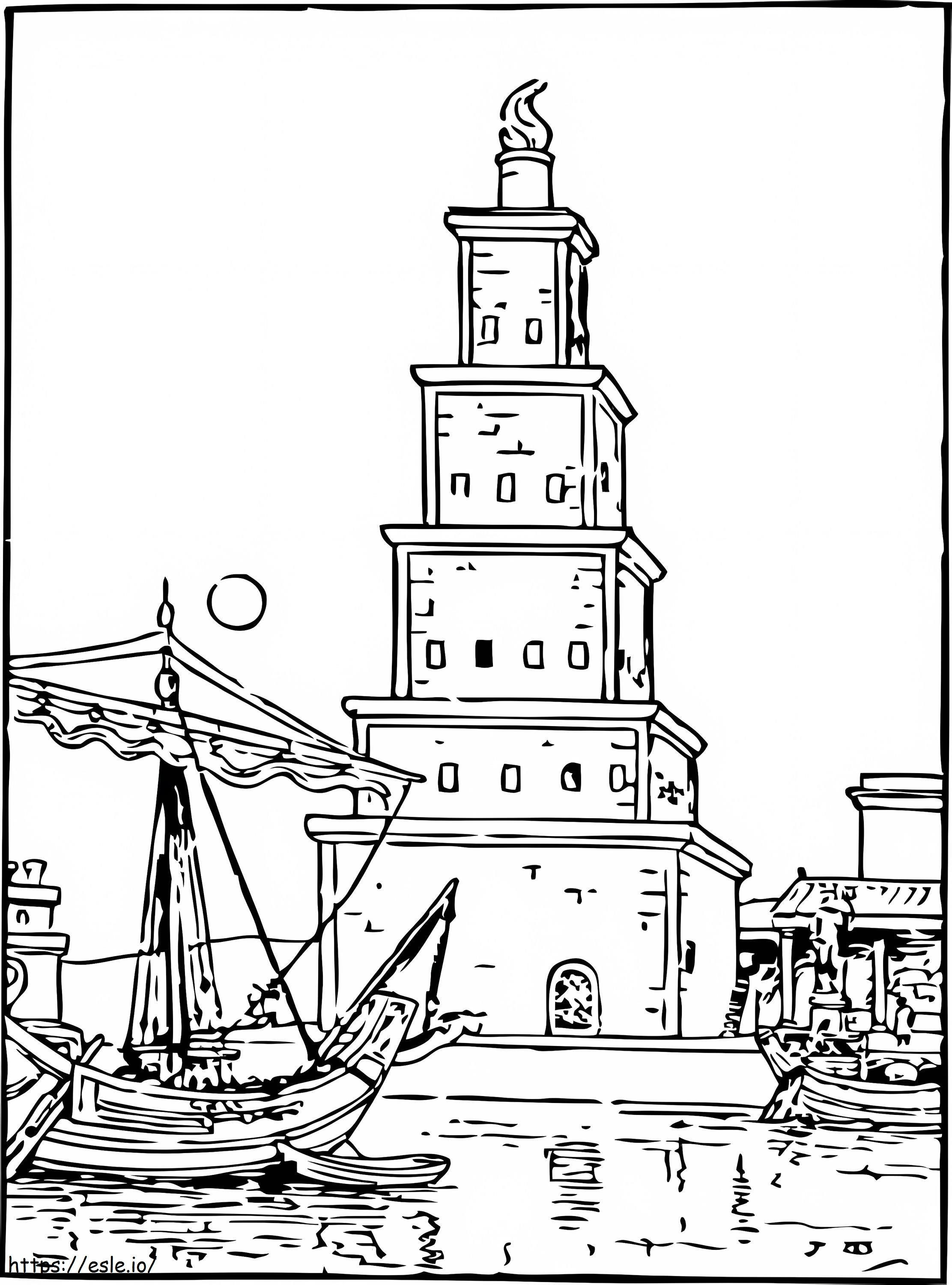 Coloriage Vieux phare à imprimer dessin