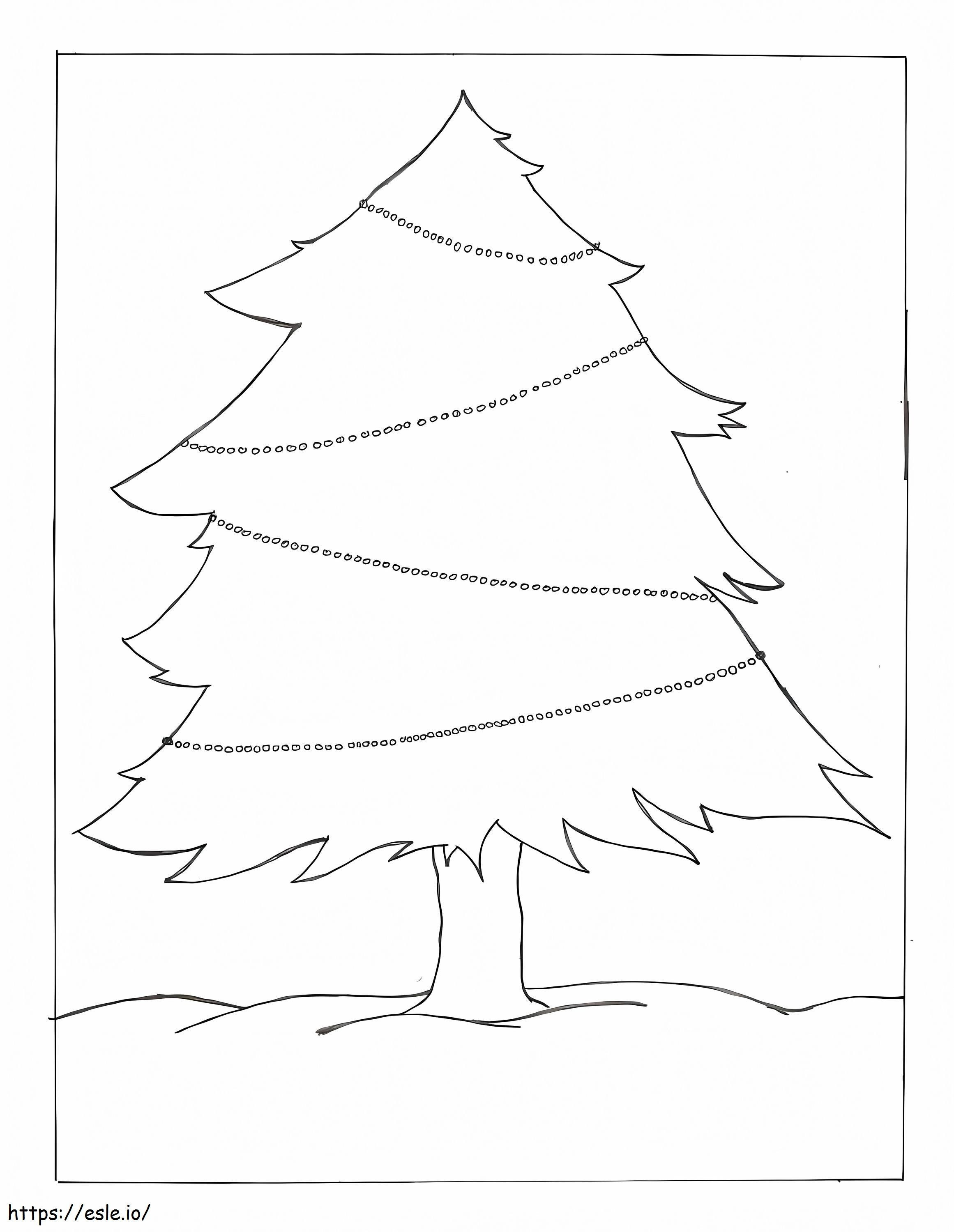 Kostenloser Weihnachtsbaum ausmalbilder