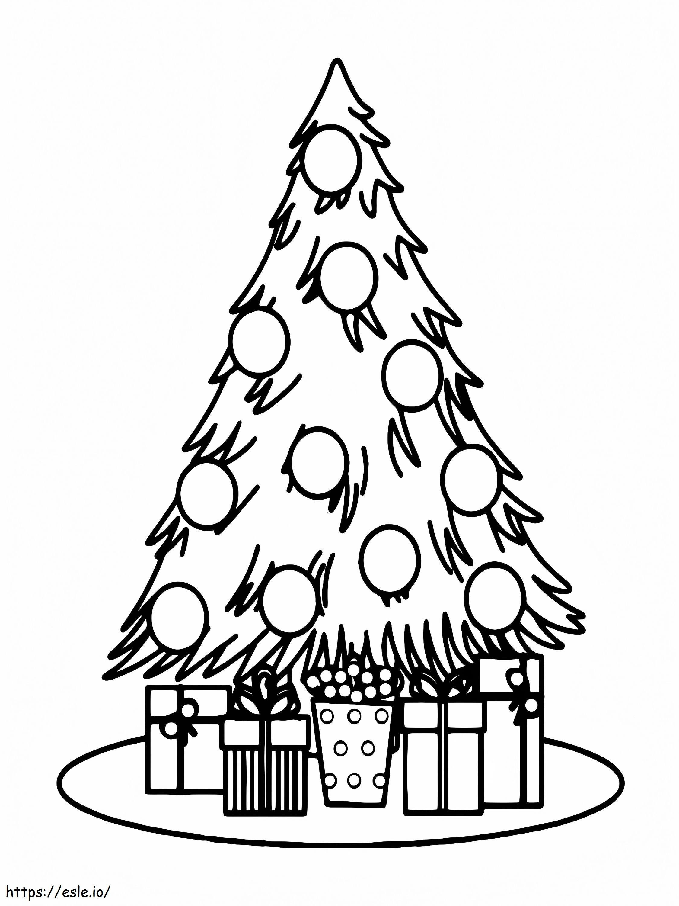 Karácsonyfa díszekkel kifestő
