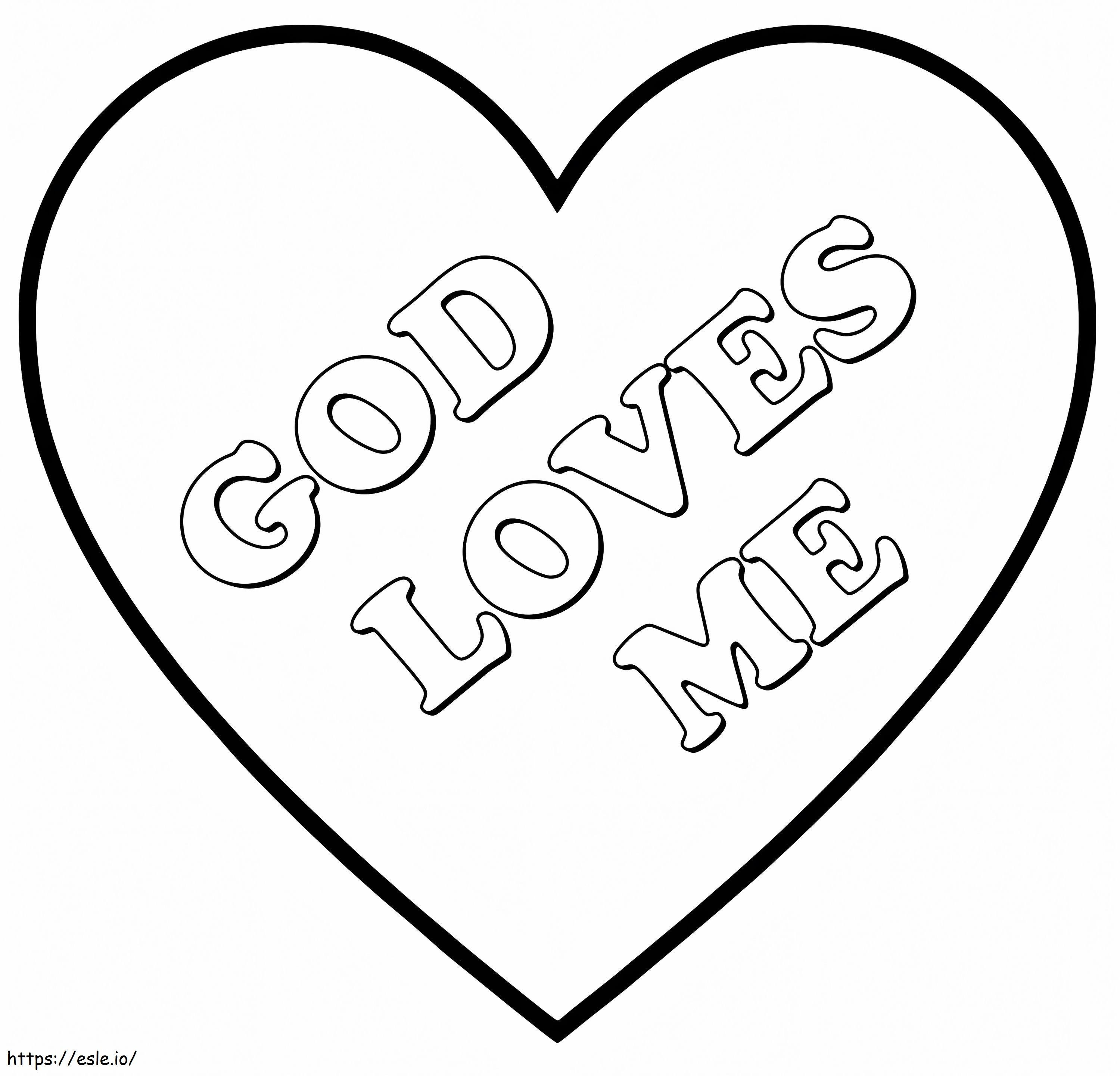 Tanrı Beni Seviyor Kalp boyama