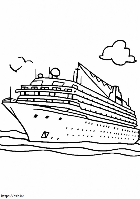 Passenger Ship coloring page