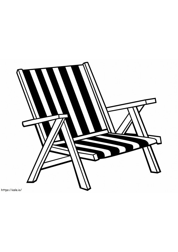 Krzesło plażowe do wydrukowania kolorowanka