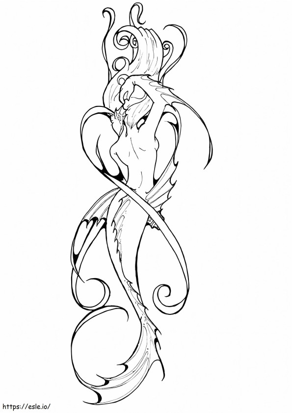 Meerjungfrau-Tattoo ausmalbilder