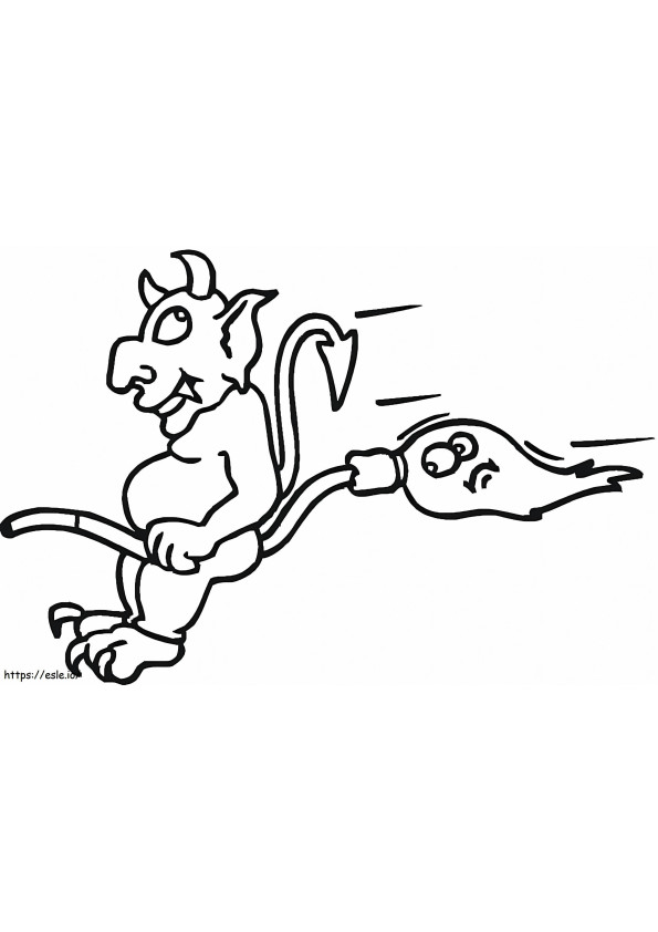 Flying Demon coloring page
