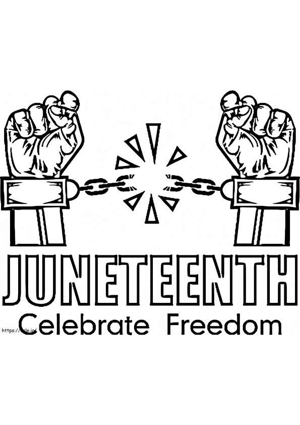 Juneteenth 9 coloring page