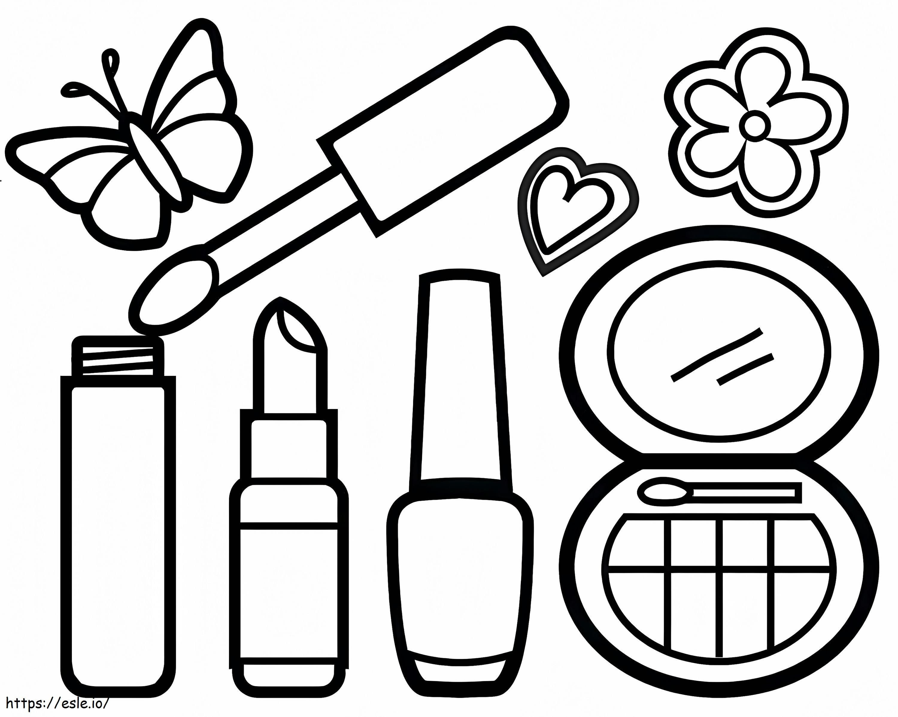 Easy Makeup Kit coloring page