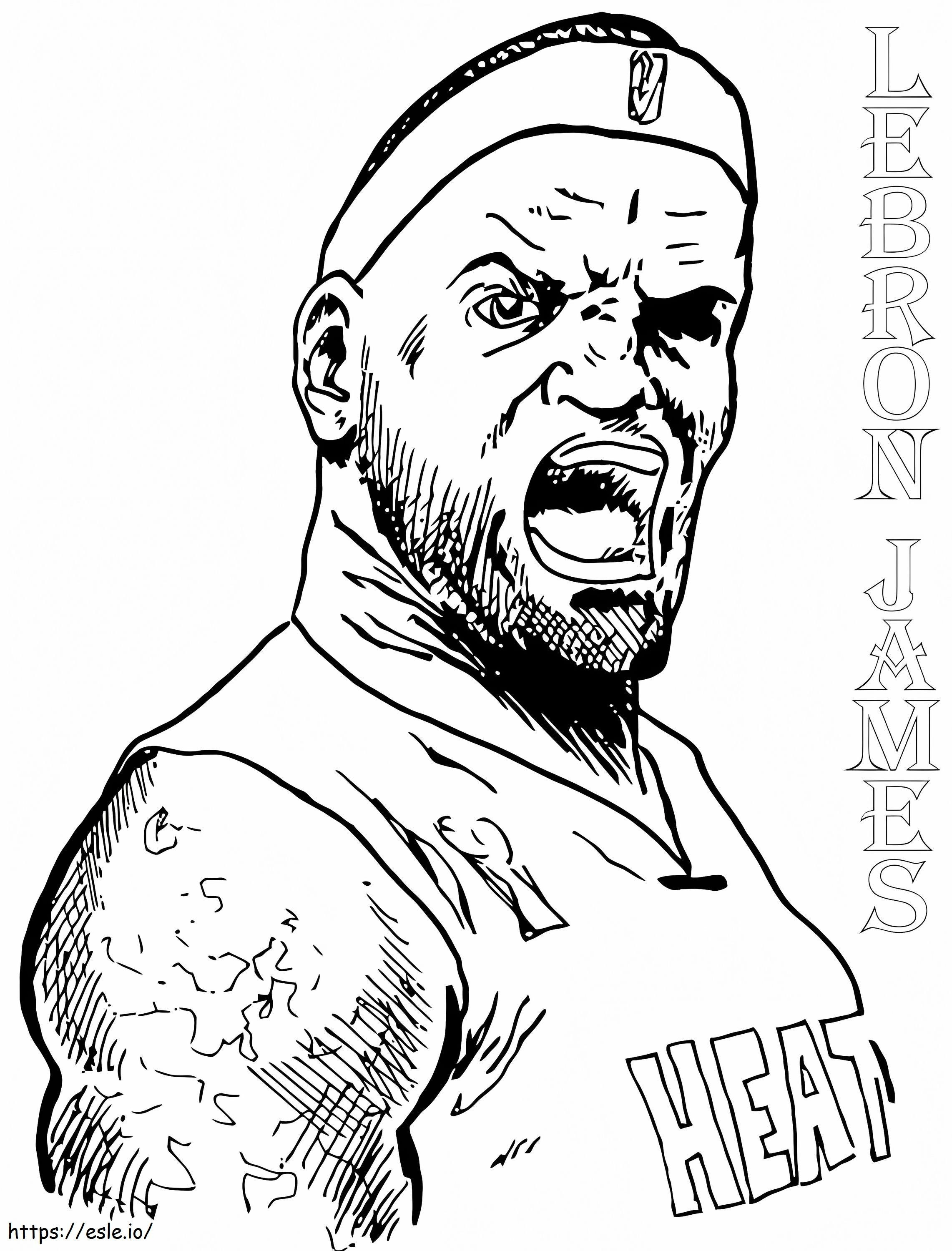 Angry Lebron James coloring page