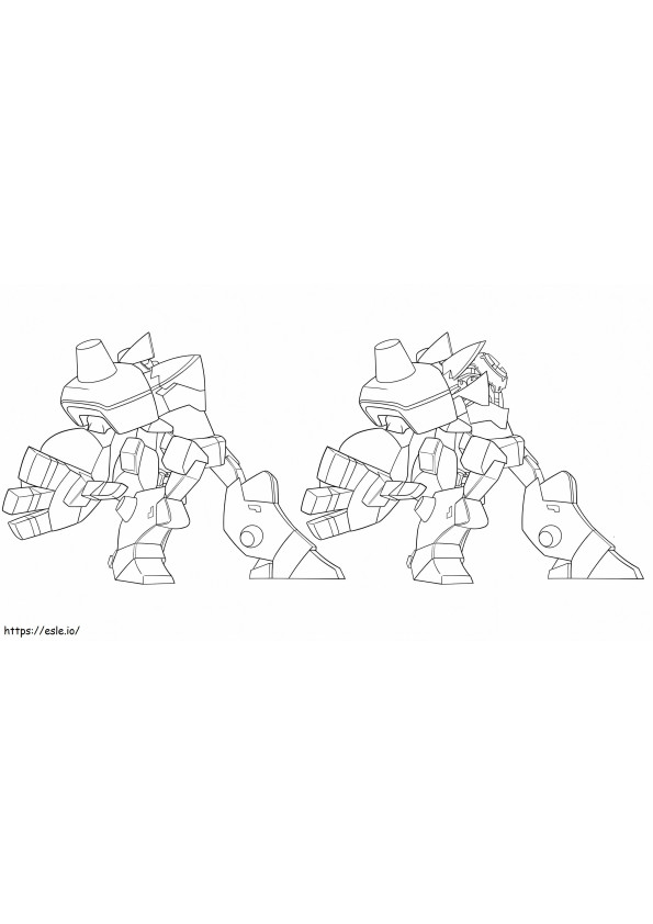 Robot Glitch Techs coloring page