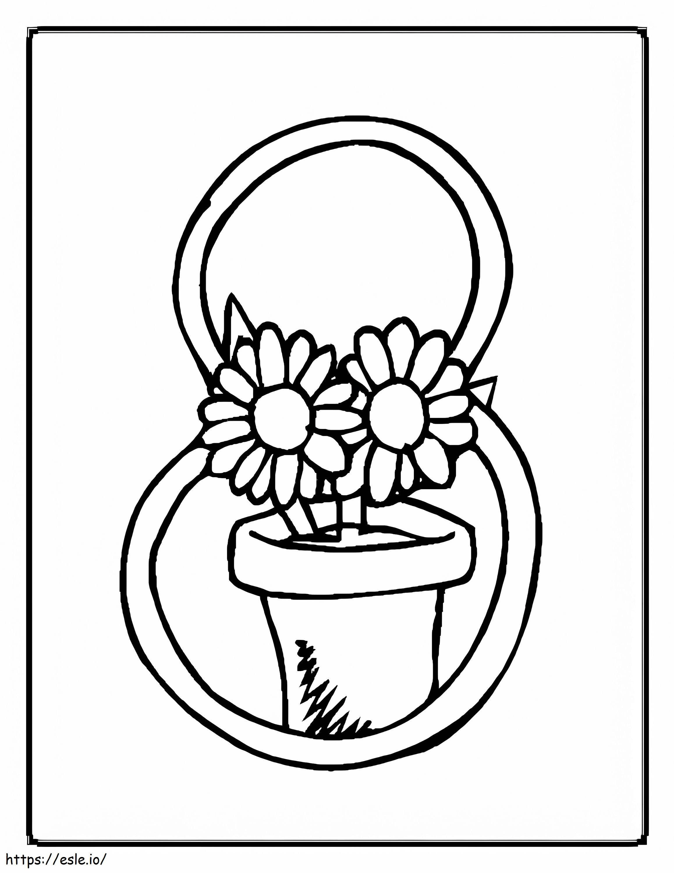 Coloriage Pot de fleur imprimable gratuitement à imprimer dessin