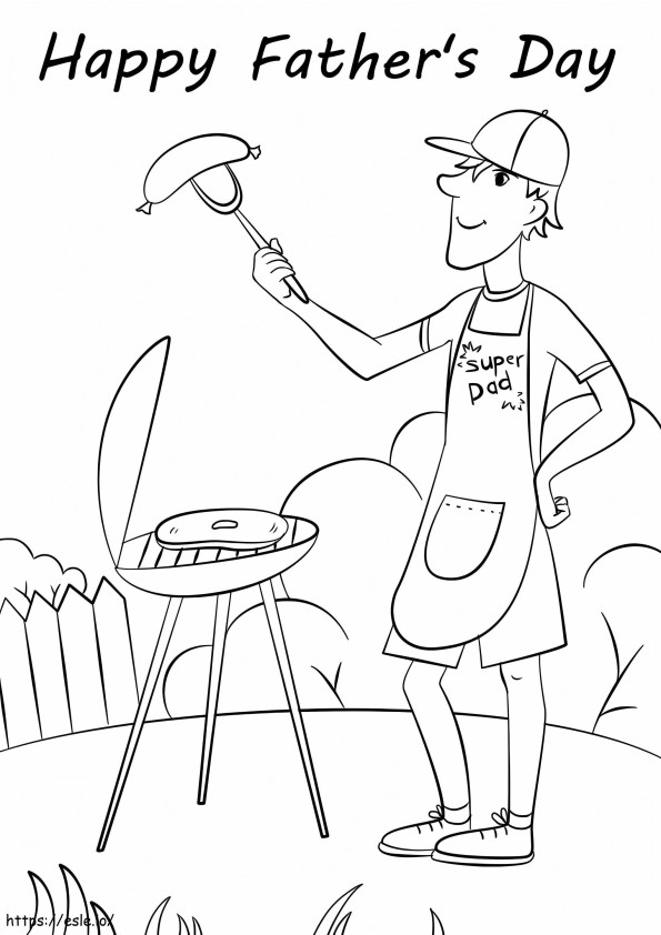 1576654968 Happy Fathers Day Grill coloring page