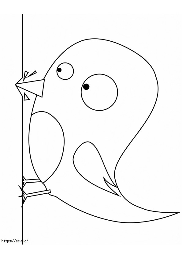 Cute Woodpecker coloring page