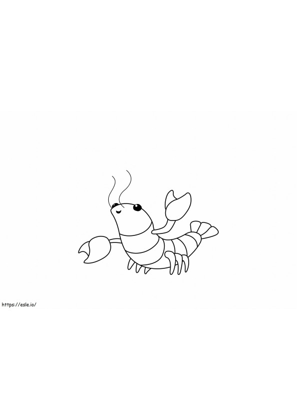 Cute Lobster coloring page
