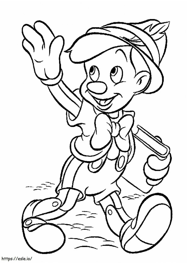 Drăguț Pinocchio de colorat