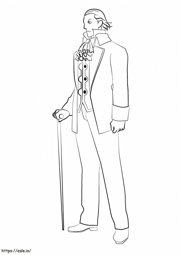 Manfred Von Karma From Ace Attorney coloring page